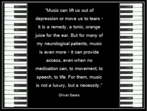 The power of music. It puts in perspective the role of a musician ...