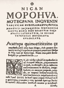 Opening Page of the nican Mopohua