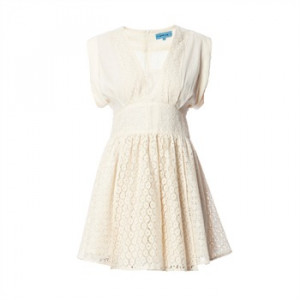 April May Robe crue en dentelle de coton ecru 453754