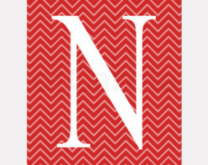 Chevron Monogram Art Print...