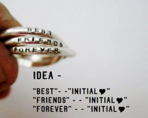 ... Friends Ring, BFF, Interlocking Rings, Best Friends Forever, Stamped