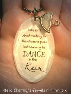 NEW! Life Quote Necklace. Life isn't about waiting for the storm to ...