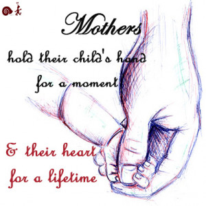 Mother hold their child’s hand for a moment and their heart for a ...