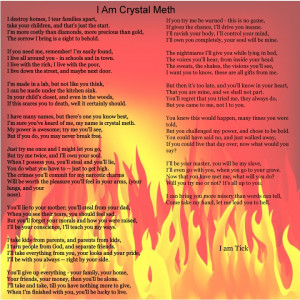 This is a poster I made about Meth.