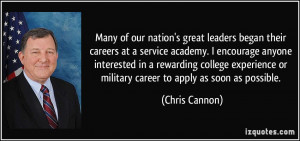 Many of our nation's great leaders began their careers at a service ...