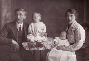 William Holmes (50), son Jack (2), daughter Agnes (infant), and wife ...
