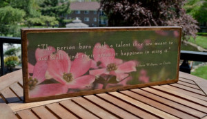 Inspirational Talent Quote on Wood by BobolinkCreative, $21.00