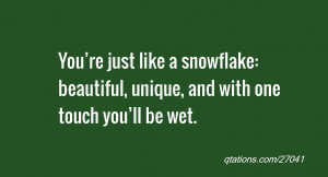 snowflake quotes about uniqueness