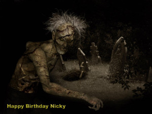 happy birthday zombie