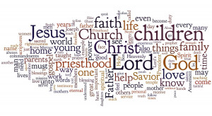 This word cloud was made by a blogger to show what was emphasized most ...