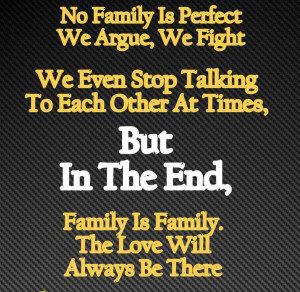 No Family Is Perfect We Argue We Fight