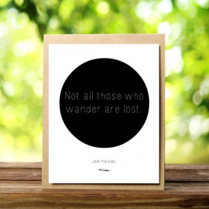Lord of the Rings Card - J.R.R. Tolkien Quote - Literary Card - Blank ...