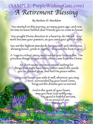 Blessing Poems And Quotes Retirement Blessing Poem