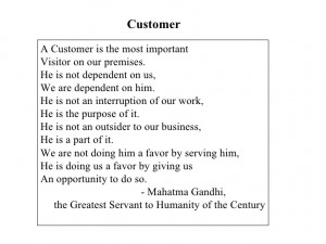 Customer Definition Gandhi