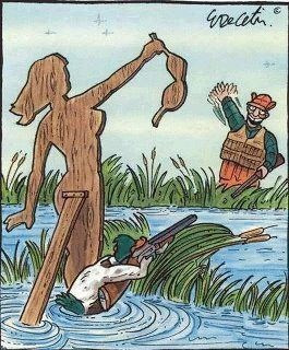 Duck revenge..he isn't getting mad, just even...LOL