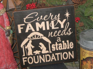 Primitive Wood Painted Christmas Holiday Sign 