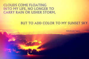 Motivational Wallpaper on Life Quote By Rabindranath Tagore: Clouds ...