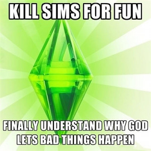 Funny photos funny Sims video game God
