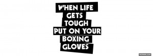 put your boxing gloves quotes facebook cover