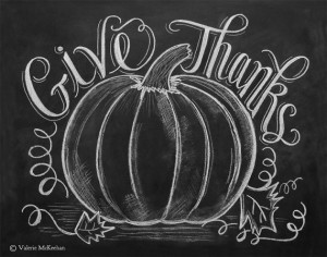 Give Thanks Pumpkin - Fall Chalkboard Art - Thanksgiving Decor -Fall ...