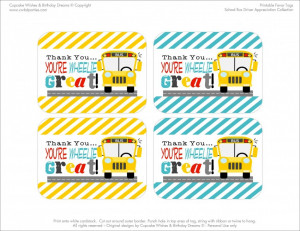 ... and a School Bus Driver Appreciation Gift — super easy to package