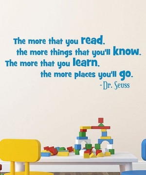 Dr. Seuss Read Wall Quotes Decal