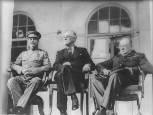 The Big Three: Stalin, U.S. President Franklin D. Roosevelt , and ...
