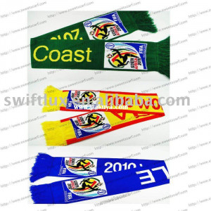 Soccer/Football fan knitted sport scarf, made of acrylic