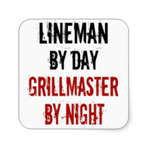 Grillmaster Lineman Square Sticker