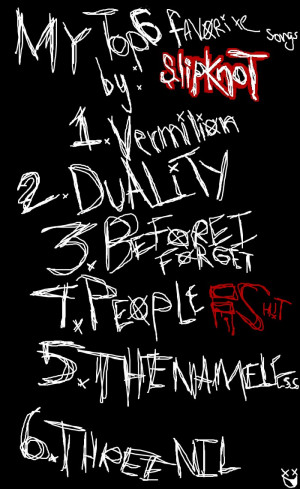My Top 6 favorite Slipknot songs by Kmanx128