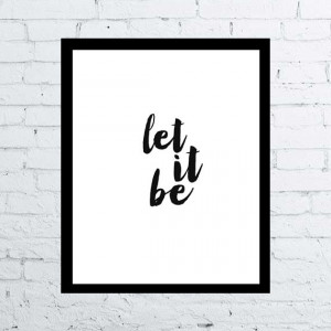 Let it be Beatles Inspirational Quote Print, printable wall art decor ...