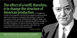 The effect of tariff, therefore, is to change the structure of ...