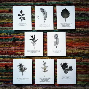 pack - Leaf Print Botanical Greeting Cards