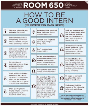 How to Be a Good Intern