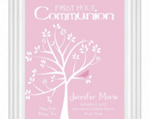 Communion Personalized Gift- First Holy Communion Print- Girls room ...