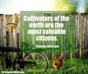 Thomas Jefferson quote about gardening (or, cultivating) ;)