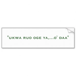 Nigeria Coat of Arms detail Bumper Sticker