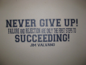 Never Give Up Jim Valvano Motivating Quote Wall Decal Vinyl Wall ...