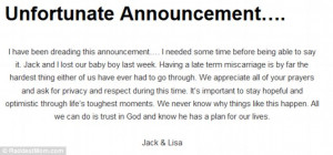 Breaking the news: Lisa made the sad announcement on her blog Raddest ...