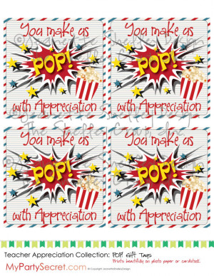 ... download... DIY Printable Teacher Appreciation Popcorn Gift Tags