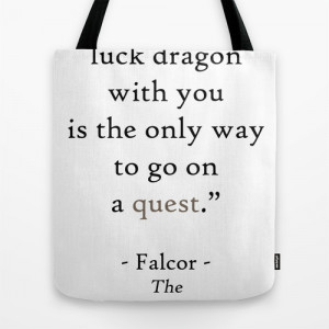 Falcor Neverending Story Bastian Childlike Empress Movie Quote Tote ...