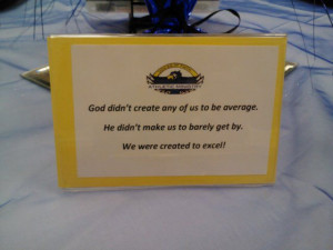 & field banquet-inspirational quotes places on each table. #quotes ...