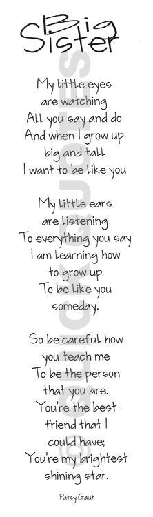 ... sister quote i should have my little one give this to her older sister