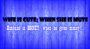 Wife Is Cute And Husband Is Honey Funny Jokes Sayings Picture