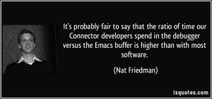 ... debugger versus the Emacs buffer is higher than with most software