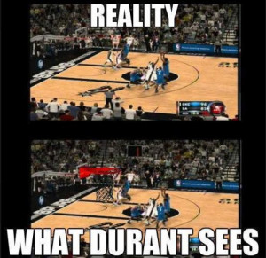 What Kevin Durant Sees During a Game | Funny Photo
