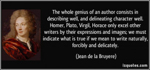 character well. Homer, Plato, Virgil, Horace only excel other writers ...