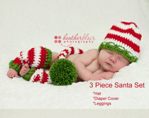 Baby boy hat, baby girl hat, crochet christmas outfit, first christmas ...