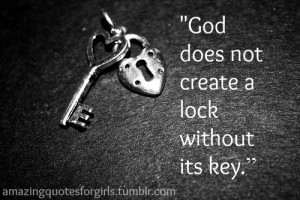 Why worry about the locks when you know Who has the keys!