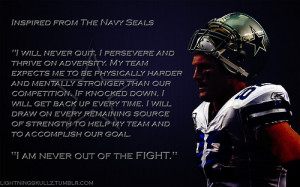 Jason Witten inspired quote from The Navy Seals that he hanged in his ...